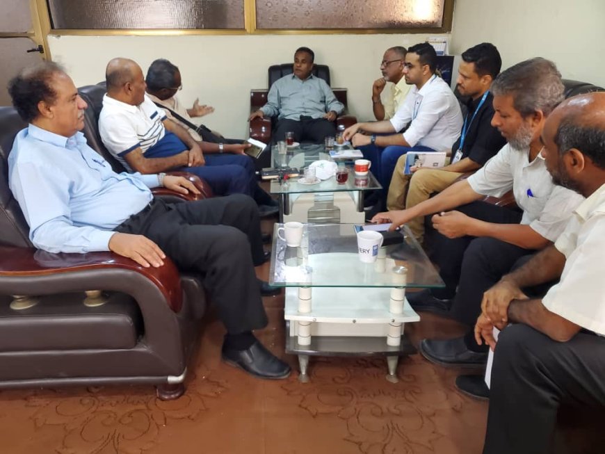 رئيس هيئة مصائد خليج عدن يلتقي ممثلي البرنامج الإنمائي للأمم المتحدة لمناقشة بدء التشغيل التجريبي لمصنع الثلج بمركز حراج الدوكيار