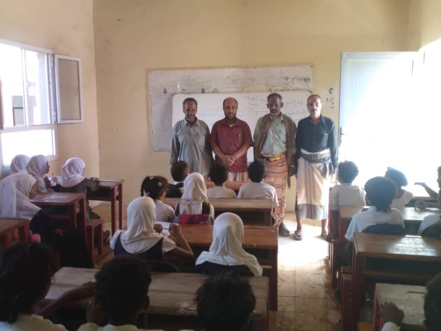 القائم بأعمال مدير تربية خنفر يتفقد سير العملية التعليمية في مدرسة سعد بن معاذ بساكن وعيص