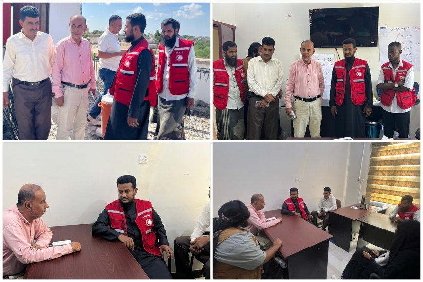 مدير عام مديرية زنجبار يزور جمعية الهلال الأحمر اليمني فرع أبين ويشيد بدورها الإنساني والاغاثي