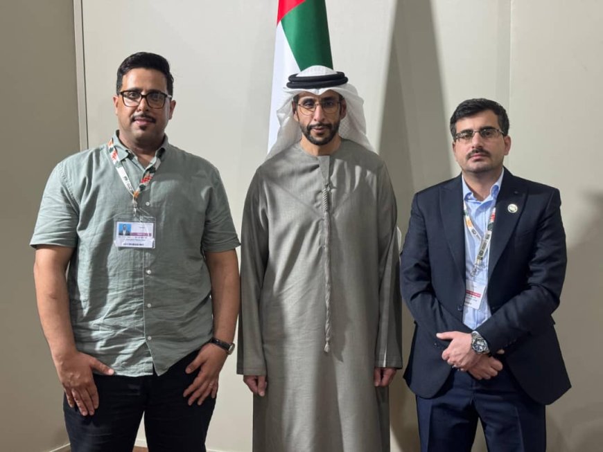 نائب وزير المياه والبيئة ووكيل عدن يبحثان مع مساعد وزير الخارجية الإماراتي دعم مشاريع الطاقة المتجددة