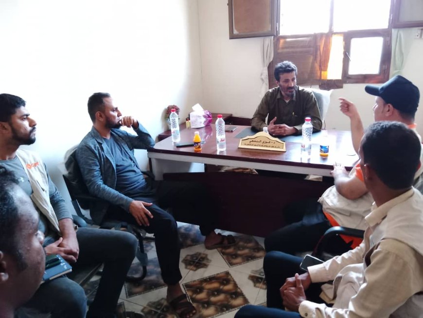 رئيس مؤسسة أبين للتنمية يستقبل المدير التنفيذي لمؤسسة شباب أبين والوفد المرافق له