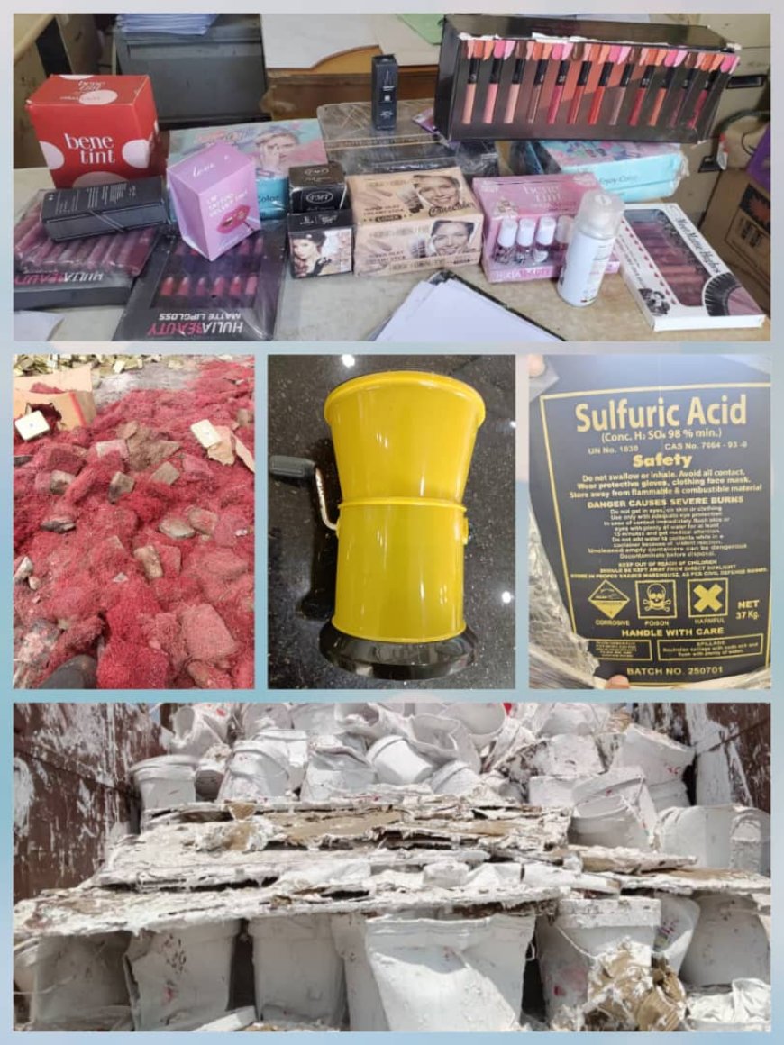 هيئة المواصفات والمقاييس ترفض وتتلف منتجات مخالفة في عدن الوديعة وشحن وتعز