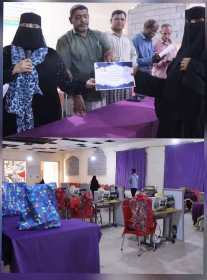 اتحاد نساء أبين يوزّع مشاريع صغيرة لتمكين النساء والفتيات في المحافظة