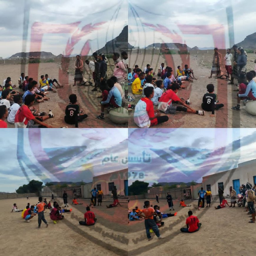 القيادي محمود عادل والكابتن رجيف يطلعان على سير الحصص التدريبية للاعبي نادي شباب المسيمير الرياضي