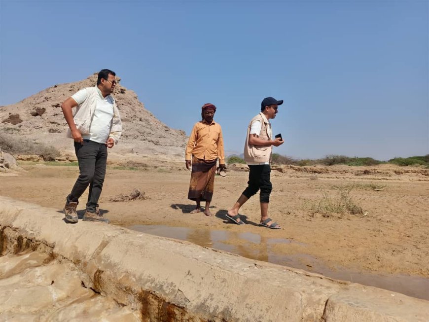 فريق هندسي يقوم بزيارة بروم ميفع لتعرف على الاحتياج المطلوب لتحسين القطاع الزراعي