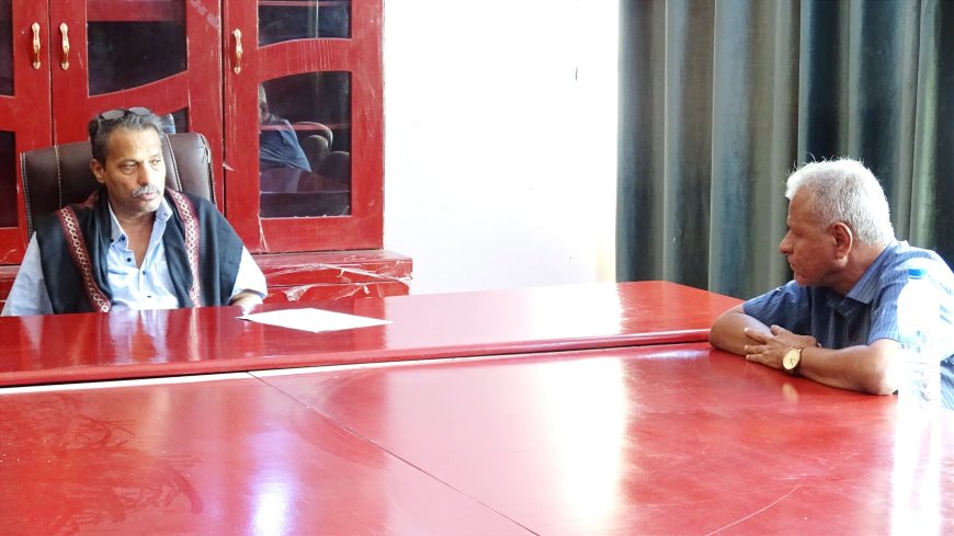 محافظ أبين يلتقي مدير عام مكتب حماية البيئة بالمحافظة ناصر الصاعدي