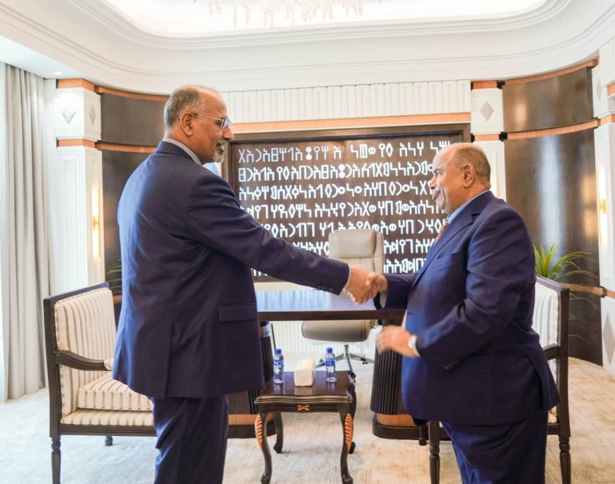 الرئيس القائد عيدروس الزُبيدي يلتقي محافظ حضرموت سالم الخنبشي