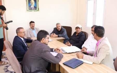 فريق التوجيه والرقابة الرئاسي يطلع على نشاط عدد من إدارات الهيئة التنفيذية بانتقالي أبين