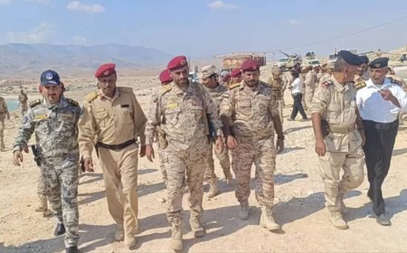 خلال تفقده القوات العسكرية في ميناء نشطون .. اللوء مرصع قائد محور الغيضة يؤكد جاهزية الوحدات لحماية السواحل والممرات البحرية