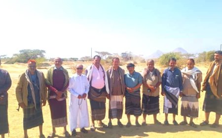 مدير عام مديرية لودر يشهد أعمال تسوية موقع مشروع الطاقة الشمسية