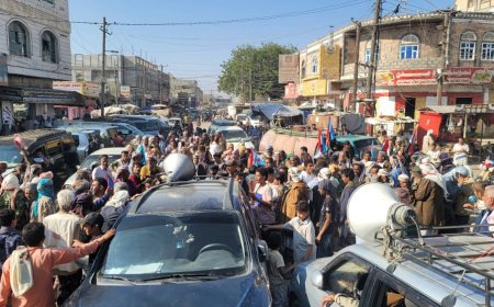 أبناء مديرية لودر يخرجون في مسيرة حاشدة تأييداً لمليونية وادي حضرموت ودعماً للقوات المسلحة الجنوبية