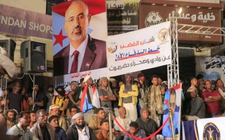 برعاية الرئيس الزُبيدي.. انتقالي وادي حضرموت يقيم مهرجانًا جماهيريًا احتفاءً بنجاح "عملية المستقبل الواعد" لتحرير الوادي والصحراء