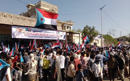 انتقالي أبين يقيم مسيرة جماهيرية حاشدة بزنجبار احتفاء بانتصارات القوات الجنوبية في حضرموت والمهرة