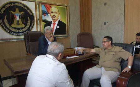 فريق الرقابة والتوجيه الرئاسي يناقش مع الحالمي تنفيذ حزمة من الانشطة والبرامج في لحج