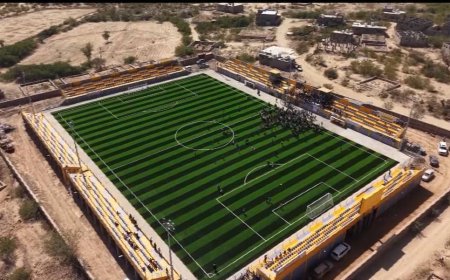 وفد وزارة الشباب والرياضة يشارك في افتتاح ملعب نادي عرفان بلودر