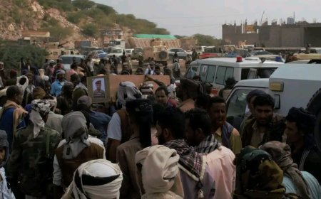 في موكب جنائزي مهيب محور طور الباحة يودع 5 من شهداء الواجب