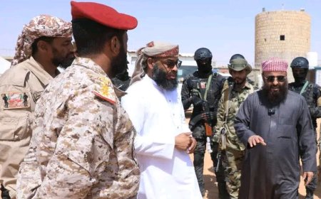 العميد/ بشير الصبيحي القائد العام لقوات درع الوطن يشرف ميدانياً على جاهزية القوات في حضرموت