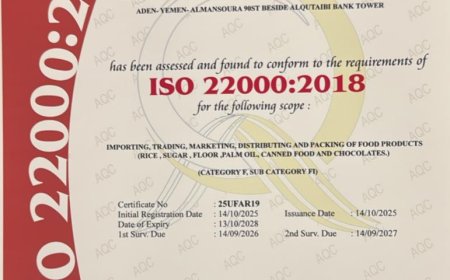 شركة طيبات عدن (السمو) تجدد شهادتي الجودة العالمية (الآيزو)
