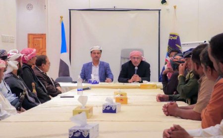 الكثيري يلتقي عدداً من مشايخ ووجهاء قبائل يافع في وادي حضرموت
