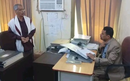 القاضي فؤاد لرضي يتفقد سير العمل في النيابات الابتدائية بمديرية سيئون