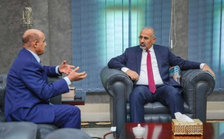 الرئيس الزُبيدي يطّلع من محافظ البنك المركزي على الإجراءات المنفذة في خطة الإصلاحات المالية والمصرفية