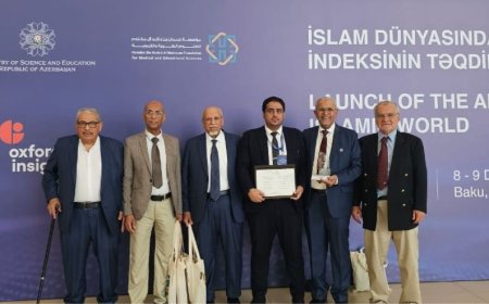 الشيخ راشد بن حمدان آل مكتوم يكرم مؤسسة حضرموت بجائزة حمدان بن راشد - الإيسيسكو في أذربيجان