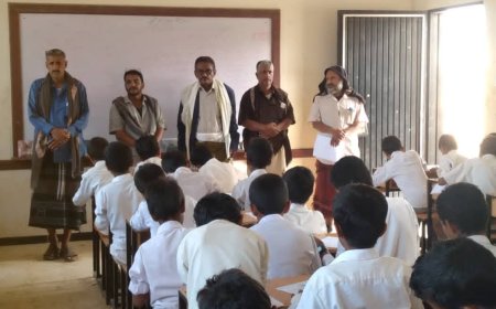 تدشّين امتحانات الفصل الدراسي الأول 2026/2025  بمدرسة الفقيد بن عديو لتعليم الأساسي والثانوي في حبان 