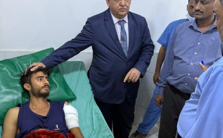 الوزير الوالي يزور جرحى معركة تحرير وادي حضرموت ويشيد بتضحيات أبطال القوات المسلحة الجنوبية