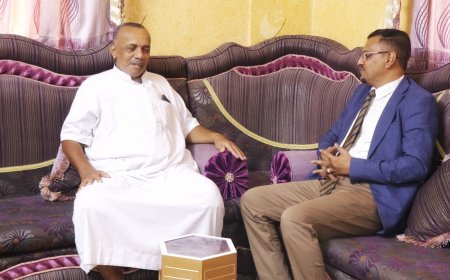 الأمين العام لمحلي حضرموت يطمئن على صحة الأستاذ صلاح رشيد أحد كوادر مكتب وزارة المالية بالمحافظة