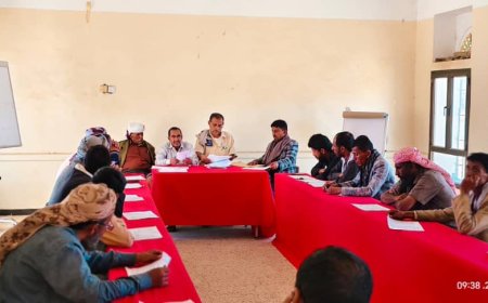 تدشين تدريب اللجان المجتمعية في مديرية جيشان ضمن مشروع المساعدات الغذائية