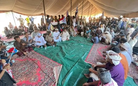 استمرار الاعتصام الشعبي المفتوح لأبناء محافظة المهرة للمطالبة بإعلان الاستقلال الثاني