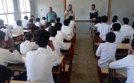 تفقد سير الامتحانات في عددٍ من مدارس مديرية يافع رصُد