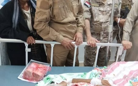 اللواء مرصع يزور المصابين في الحادث المروري المتواجدين بمستشفي الغيضة