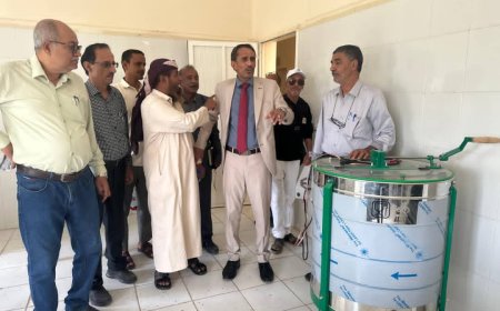 بمناسبة الذكرى السنوية السبعين لافتتاحها  فريق من وزارة الزراعة والأسماك يتفقد محطة أبحاث الكود الزراعية بأبين