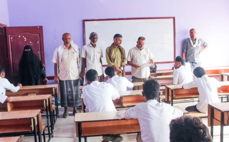 مدير عام بروم ميفع يدشن إختبارات الفصل الدراسي الأول بالمديرية