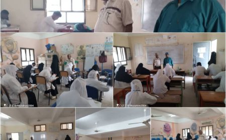 فرع معهد أمين ناشر للعلوم الصحية بأبين يدشن إختبارات الفصل الدراسي الاول 2025 / 2026م