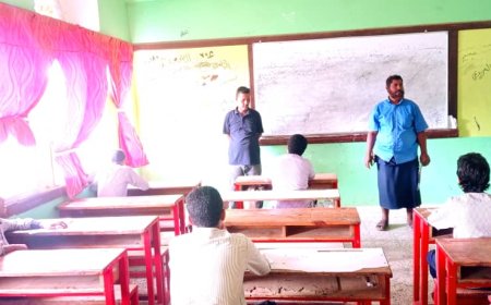 استمرار الاختبارات الفصلية بثانوية صبر لحج في اجواء تعليمية مستقرة