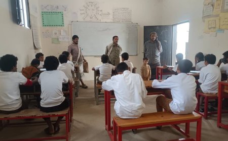 مدير تربية المحفد يتفقد سير الامتحانات بمدرسة الفتح/الجانح