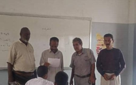 مكتب تربية خنفر يطّلع على سير الامتحانات في مدرسة ابن خلدون بجعار