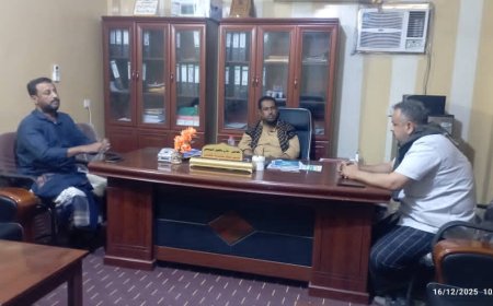 مدير عام خنفر يناقش أزمة الغاز المنزلي مع ممثل شركة الغاز بأبين