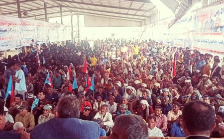زخم شعبي ورسمي غير مسبوق تشهده ساحات الإعتصام المفتوح بأبين
