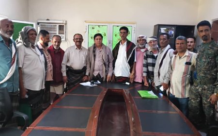 اجراء عملية الاستلام والتسليم بين الصبيحي والجبلي في مديرية الحوطة