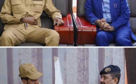 محافظ شبوة" يلتقي بأركان حرب اللواء الرابع مشاة ويشيد بجهودهم لتعزيز الأمن والاستقرار