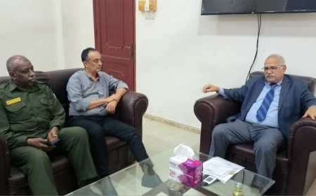 البيشي يلتقي قائد حراسة المنشآت بإدارة أمن عدن العميد محمد السمنتر