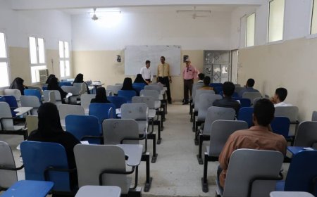 جامعة أبين تدشّن امتحانات الفصل الدراسي الأول للعام الجامعي 2025–2026م