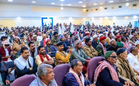 حلف قبائل حضرموت يقيم احتفالا في غيل بن يمين بيوم حضرموت الوطني والذكرى الـ12 لتأسيسه واستشهاد مؤسسه وانطلاق الهبة الشعبية