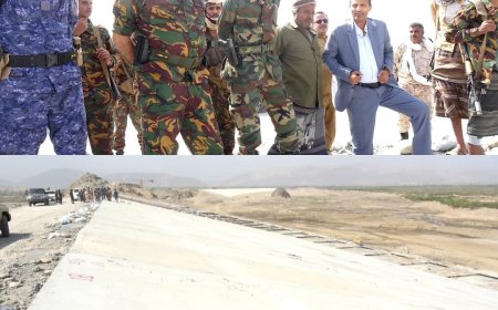 محافظ أبين يتفقد سير الأعمال الإنشائية لسد حسان الاستراتيجي