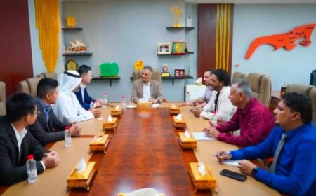 المحافظ لملس يناقش مع داهوا العالمية حلولًا تقنية لتطوير العمل المؤسسي