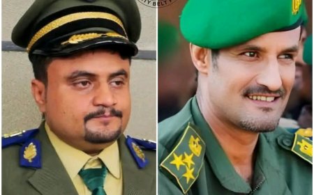 العميد الربيعي يهنئ العقيد نقيب اليهري بمناسبة تعيينه مديرًا لأمن مطار عدن الدولي