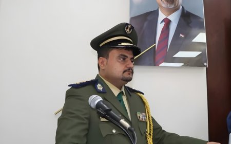 مدير أمن يافع رُصد يهنئ القائد نقيب اليهري بمناسبة تعيينه مديراً لأمن مطار عدن الدولي